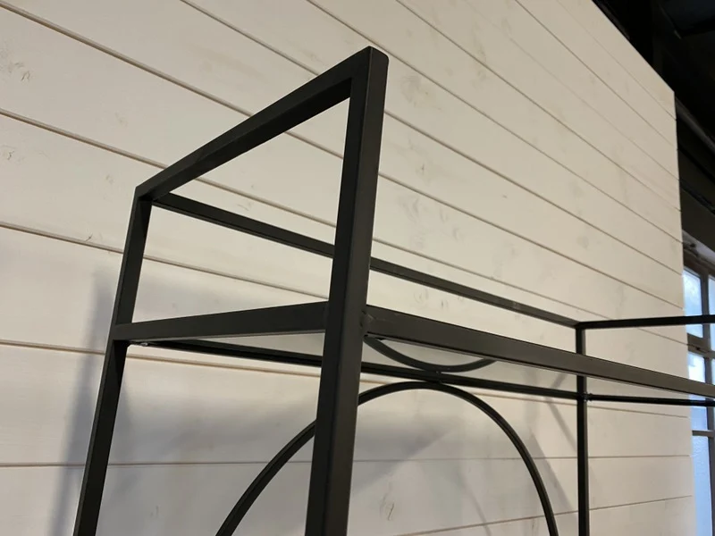 Regal schwarz Metall Industriedesign, Metall Regal, Breite 80 cm