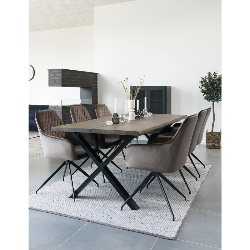 Stuhl braun, Stuhl Velvet braun