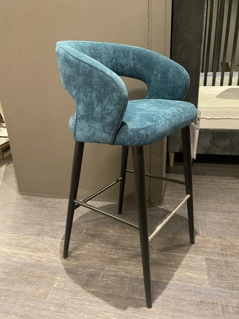 Barstuhl Farbe petrol, Barstuhl gepolstert, Sitzhöhe 75 cm