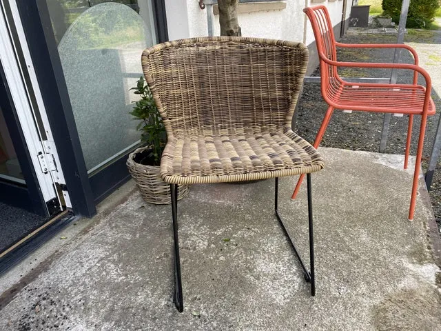 Stuhl braun, Rattan-Stuhl braun, Gartenstuhl braun