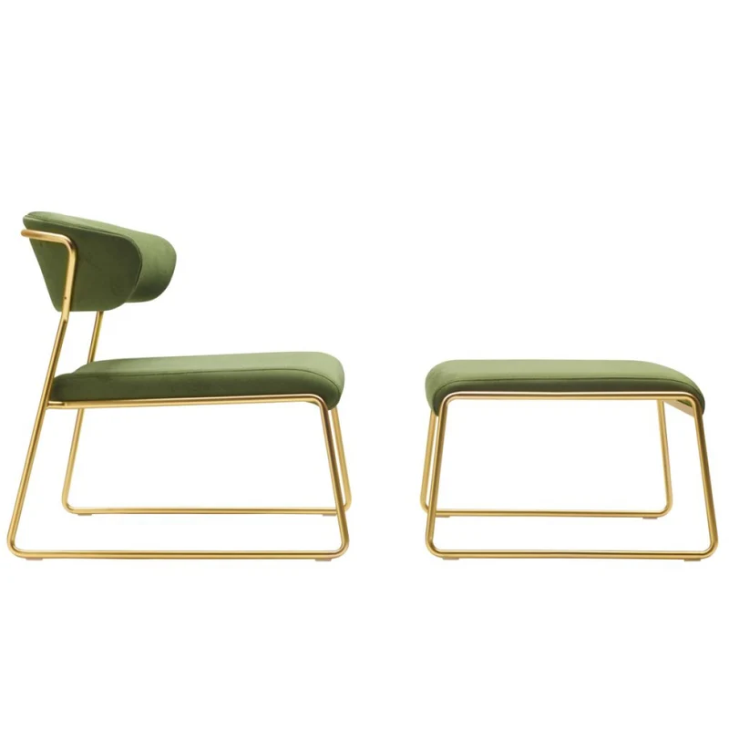Loungsessel grün Gold Loungestuhl grün-Gold, Sessel Gold-grün