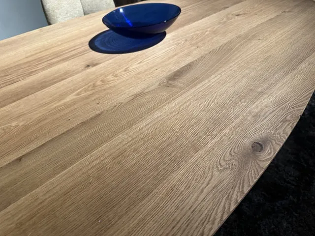 Esstisch oval Eiche Tischplatte, ovaler Tisch Eiche, Länge 220 cm