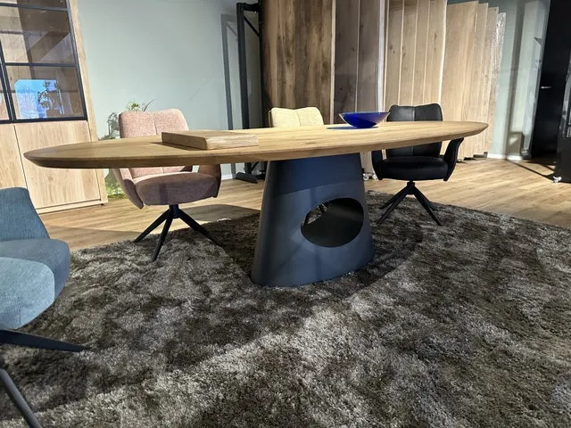 Esstisch oval Eiche Tischplatte, ovaler Tisch Eiche, Länge 220 cm