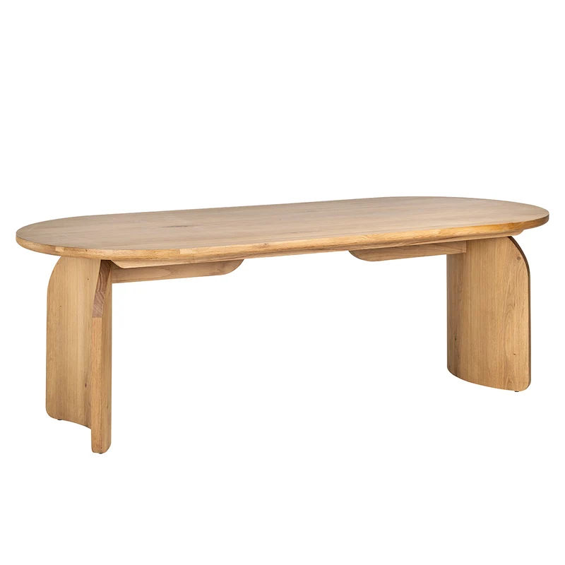 Esstisch Natureiche, Tisch Eiche massiv, Esstisch oval Eiche, Breite 235 cm