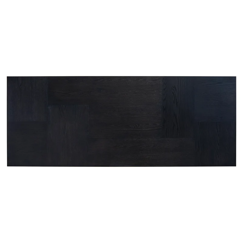 Esstisch braun Eiche furniert, Tisch dunkelbraun, Esstisch Metall-Gestell schwarz, Breite 320 cm