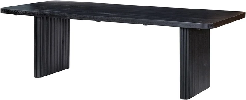 Esstisch schwarz Massivholz, Tisch schwarz Holz, Esstisch Holz schwarz, Breite 200 cm