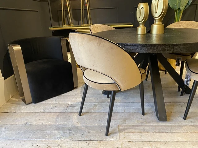Stuhl Champagne-Gold, gepolsterter Esszimmerstuhl Champagne-Gold