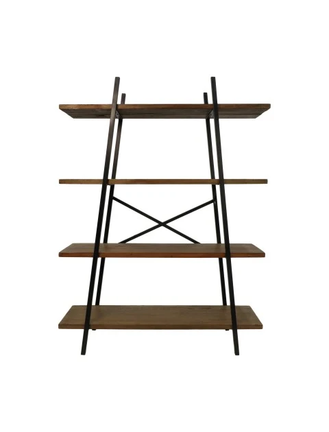 Bücherregal Industriedesign Metall, Regal Metall Landhaus, Regal Holz Metall, Breite 120 cm