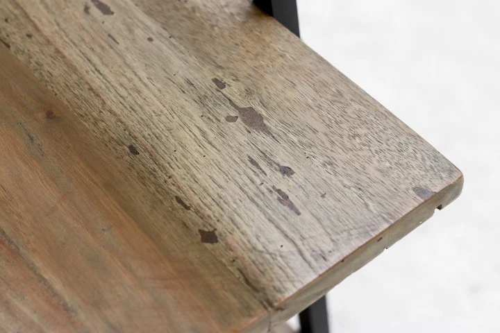 Bücherregal Industriedesign Metall, Regal Metall Landhaus, Regal Holz Metall, Breite 120 cm
