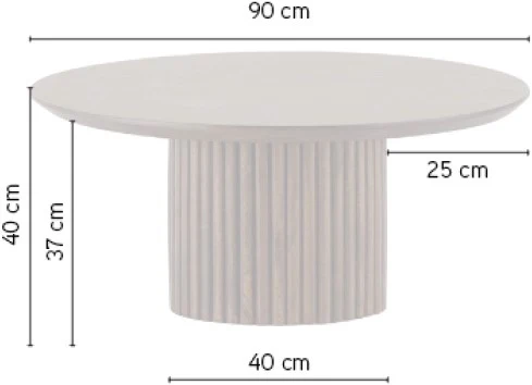 Couchtisch braun rund, Couchtisch rund braun Massivholz, runder Couchtisch Tischplatte Massivholz, Durchmesser 90 cm