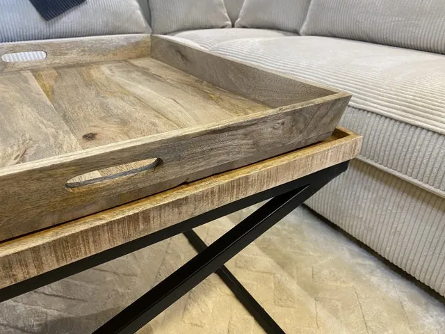 Tablet Couchtisch, Couchtisch Landhausstil, Maße 120x60 cm