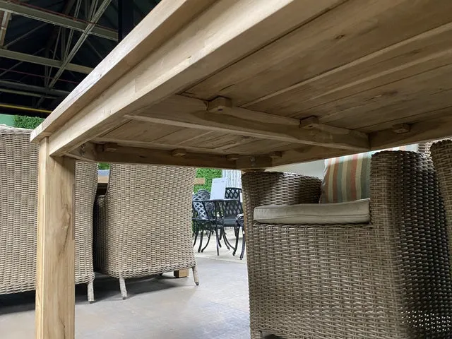 Esstisch Teak, Gartentisch Holz massiv, Länge 240 cm