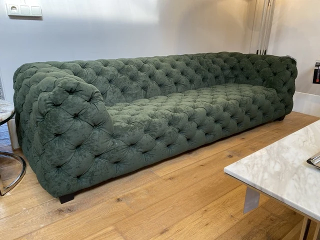 Chesterfield Sofa grün, Sofa grün Chesterfield, Breite 258 cm