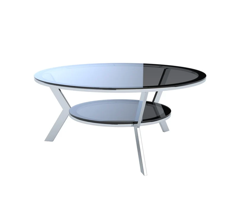 Glastisch rund, Couchtisch rund, runder Couchtisch Glas Tischplatte, Durchmesser 90 cm