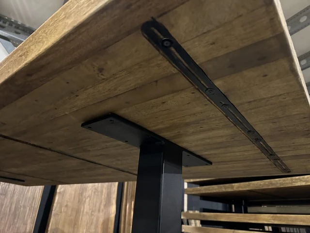 Bartisch Massivholz, Bartisch Metallgestell Tischplatte, Breite 280 cm