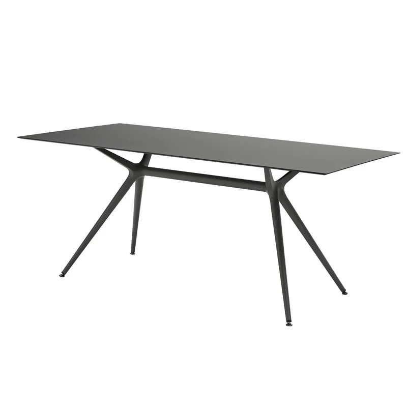 Tisch anthrazit, Esstisch anthrazit Metall Gestell, Tisch rechteckig, Breite 180 cm