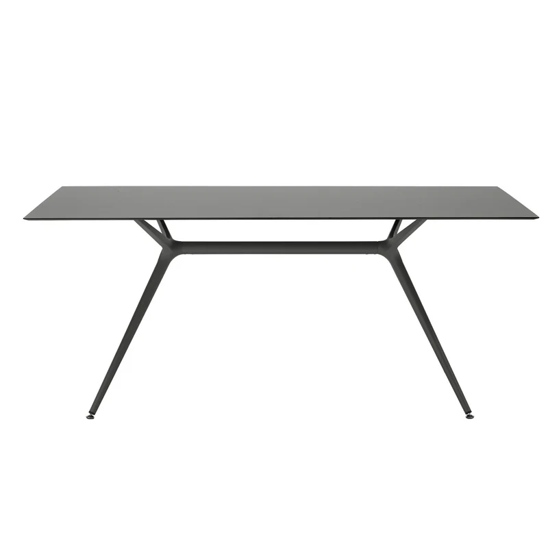 Tisch anthrazit, Esstisch anthrazit Metall Gestell, Tisch rechteckig, Breite 180 cm