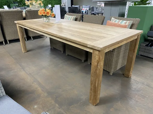 Esstisch Teak, Gartentisch Holz massiv, Länge 300 cm