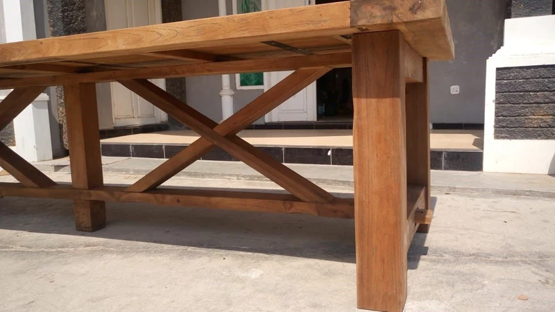 2,5 Meter Esstisch Massivholz, Tisch Holz Landhausstil, Konferenztisch Holz, Breite 250 cm