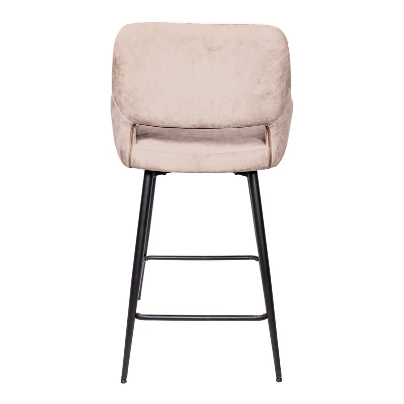 Barstuhl Khaki, Barstuhl gepolstert Metall-Gestell, Sitzhöhe 65 cm