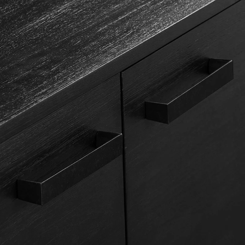 Sideboard schwarz, Anrichte schwarz, Kommode schwarz, Breite 170 cm