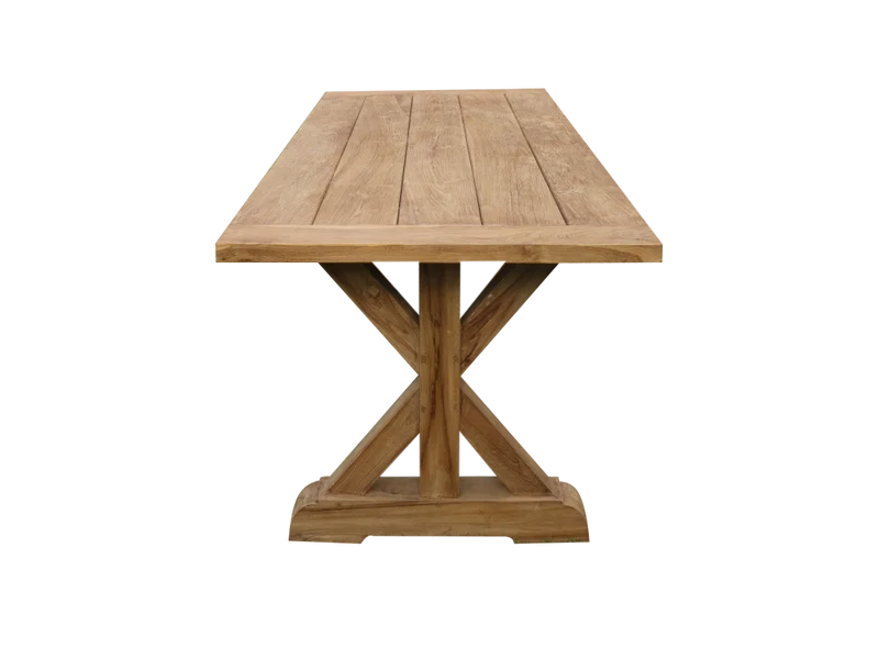 Gartentisch Esstisch Alt-Teakholz, Gartenesstisch Holz Teak, Massivholz Esstisch, Länge 300 cm
