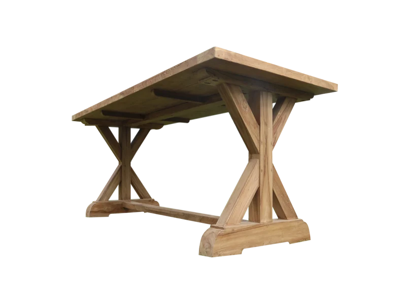 Gartentisch Esstisch Alt-Teakholz, Gartenesstisch Holz Teak, Massivholz Esstisch, Länge 300 cm