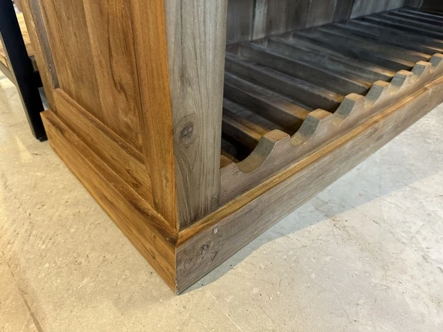 Sideboard Weinschrank Massivholz, Weinregal-Weinschrank, Breite 160 cm