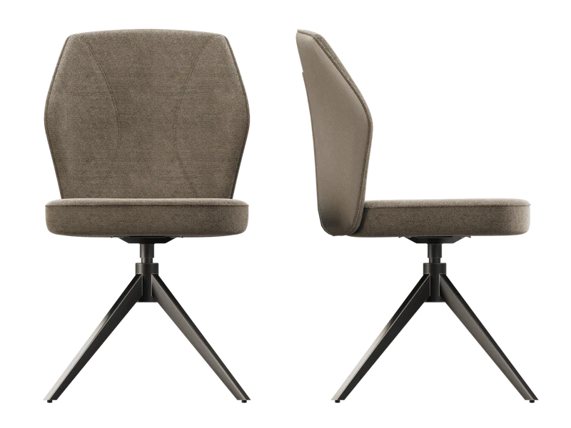 Stuhl taupe drehbar, Stuhl gepolstert taupe
