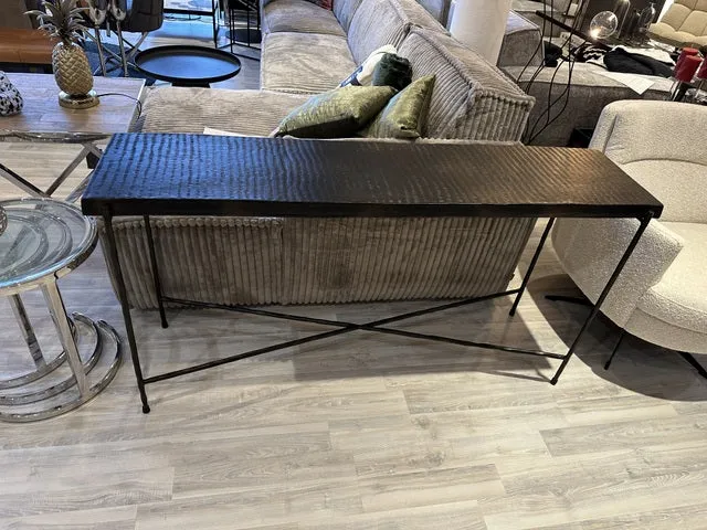 Konsole Metall schwarz, Konsole schwarz, Breite 150 cm