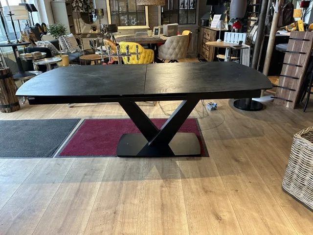 Esstisch Rost-braun Keramik-Tischplatte, Esstisch ausziehbare Tischplatte braun, Tisch Keramik, Tisch ausziehbar Tischplatte Rost, Breite 200-260 cm