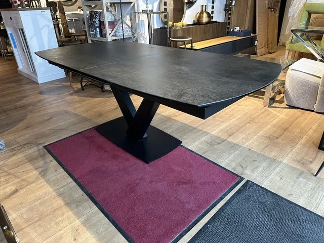 Esstisch Rost-braun Keramik-Tischplatte, Esstisch ausziehbare Tischplatte braun, Tisch Keramik, Tisch ausziehbar Tischplatte Rost, Breite 200-260 cm