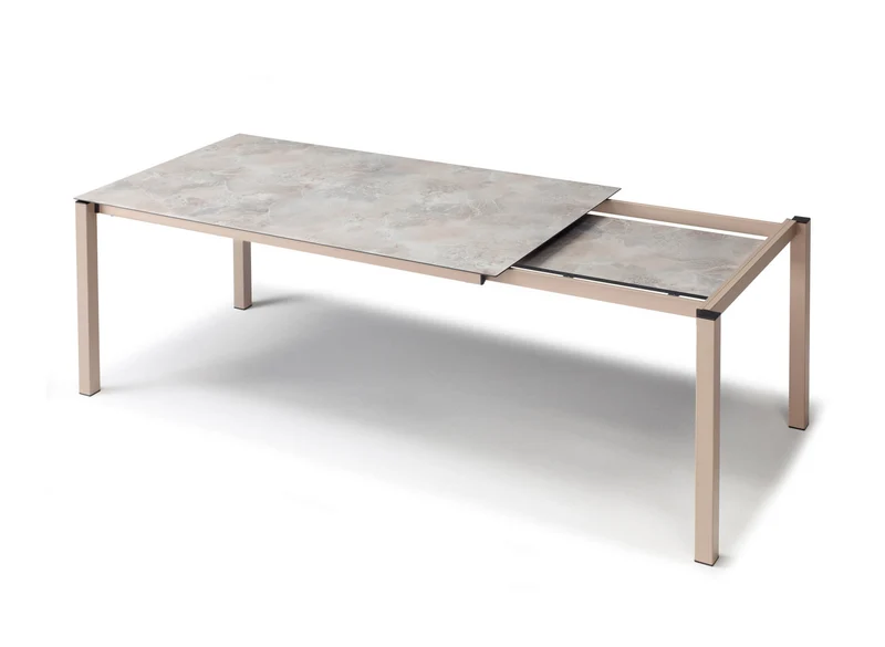 Gartentisch taupe, Gartentisch ausziehbar, Esstisch taupe ausziehbar, Breite 160-210 cm