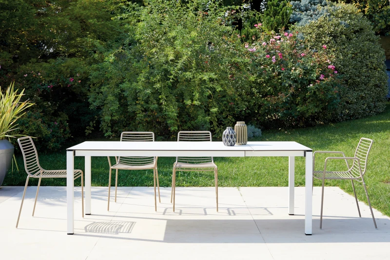 Gartentisch taupe, Gartentisch ausziehbar, Esstisch taupe ausziehbar, Breite 160-210 cm