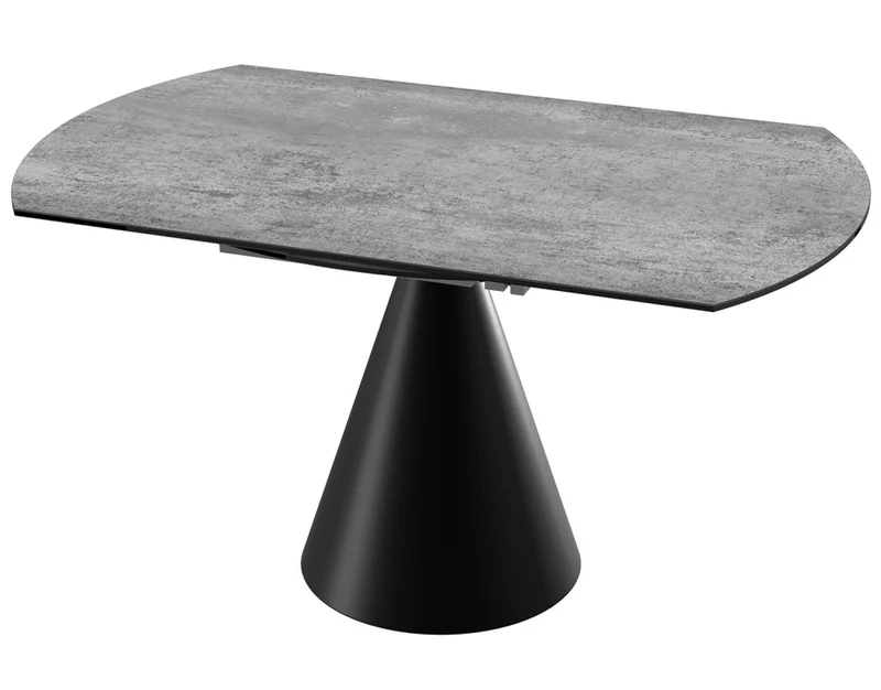 Esstisch rund Keramik-Tischplatte rund, runder Tisch Keramik Tischplatte, Tisch grau rund, Durchmesser 150 cm