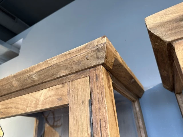 Vitrine Weinschrank Massivholz, Weinregal-Weinschrank, Breite 60 cm