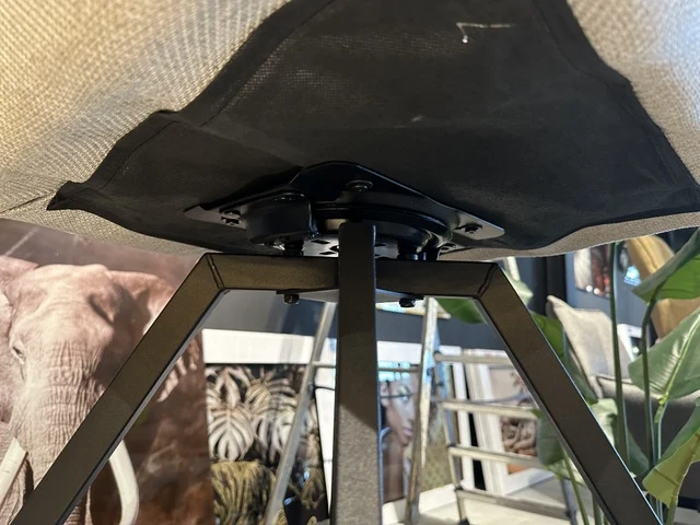 Stuhl beige, Stuhl gepolstert grau