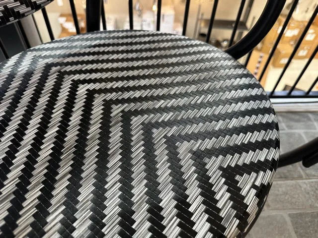 Gartenstuhl schwarz, Bistrostuhl schwarz Rattan, Stuhl schwarz