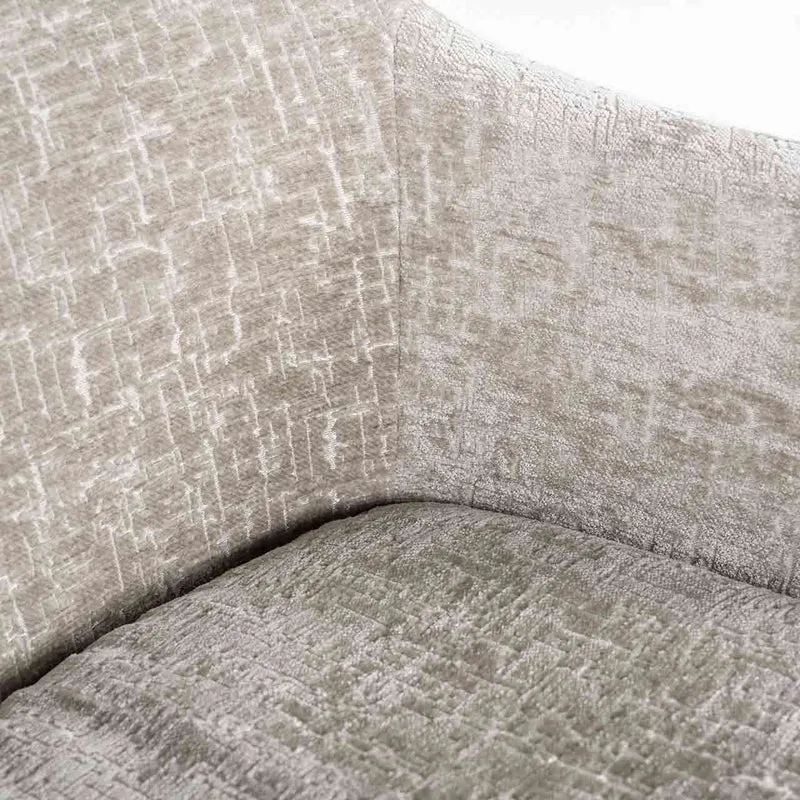 Stuhl drehbar beige-grau Samt, Stuhl beige mit Lehne Stuhlbeine Bronze