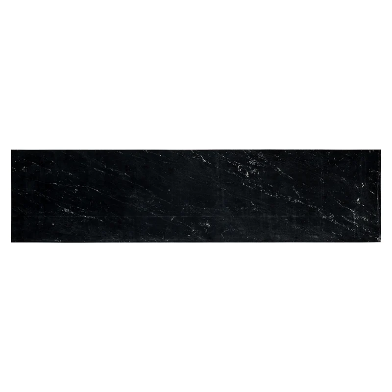 Konsole Gold Marmorstein, Konsolentisch schwarz, Breite 140 cm