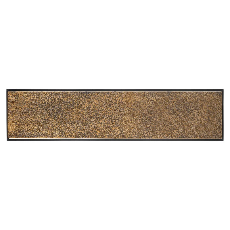 Konsole Gold-Bronze Metall, Wandtisch schwarz Metall, Breite 140 cm