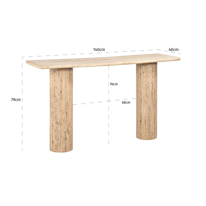 Konsole Travertin, Wandtisch Travertin, Konsolentisch , Breite 140 cm