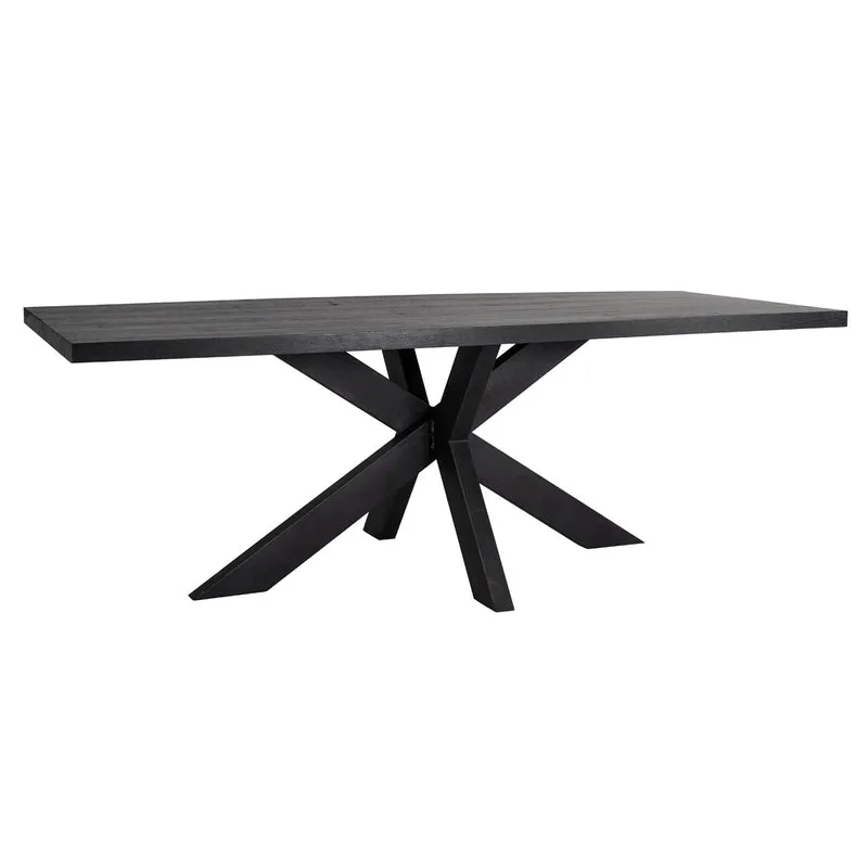 Esstisch Eiche, Tisch, Eichenholz/ Schwarz, Breite 230 cm