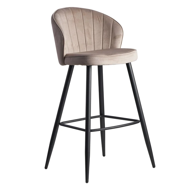 Barhocker taupe, Barstuhl taupe, Sitzhöhe 76 cm