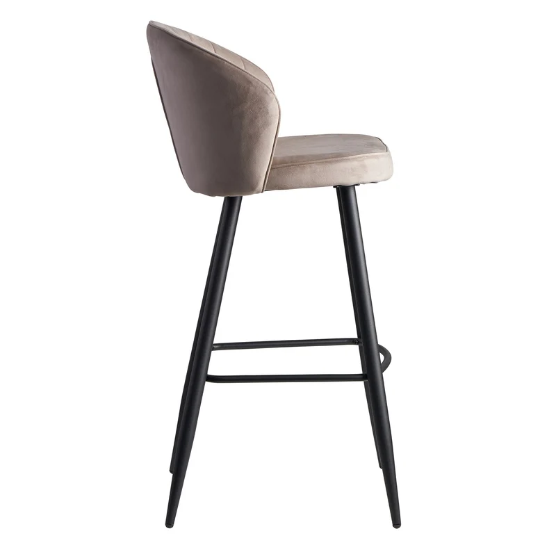 Barhocker taupe, Barstuhl taupe, Sitzhöhe 76 cm