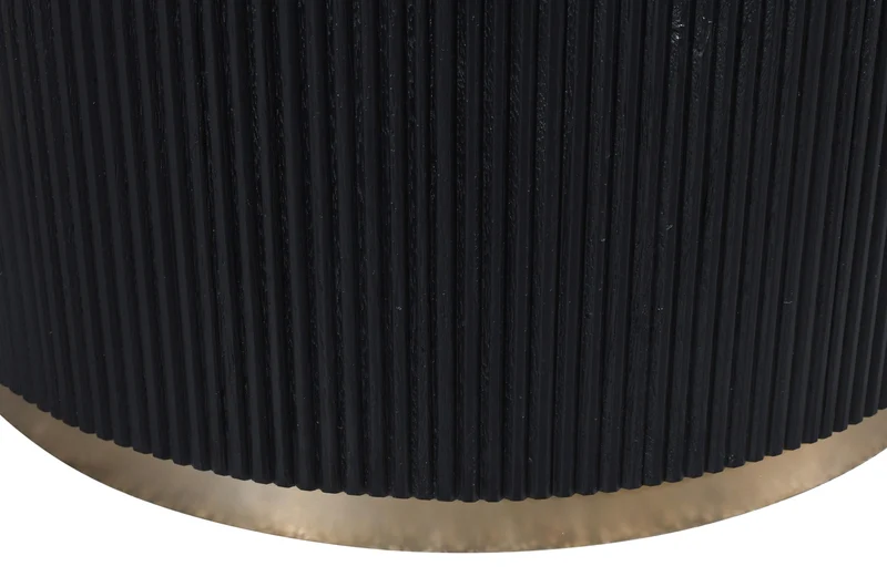 Couchtisch schwarz rund, Couchtisch rund schwarz, Couchtisch schwarz-Gold, Durchmesser 150 cm