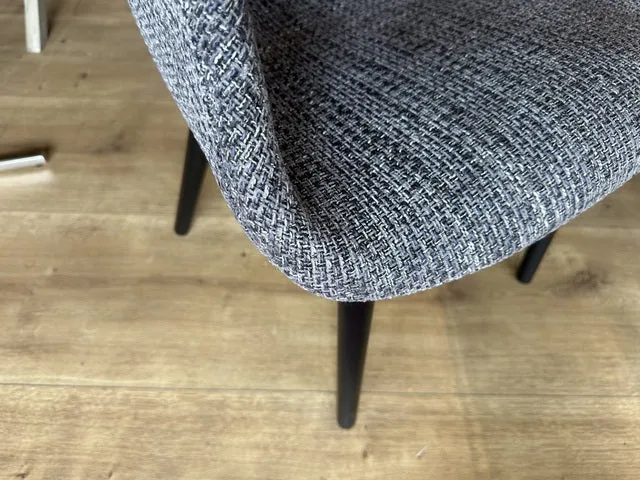 Esszimmerstuhl grau, Stuhl grau-schwarz