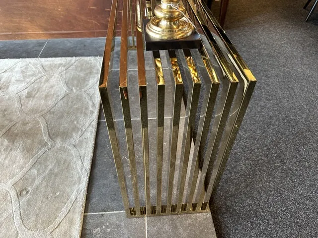 Metall Konsole Gold, Konsole Metall Gold, Wandtisch Gold Metall, Breite 160 cm