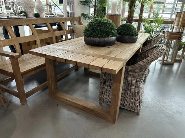 Gartentisch Massivholz, Tisch Teak-Holz, Gartentisch Teak, Breite 240 cm