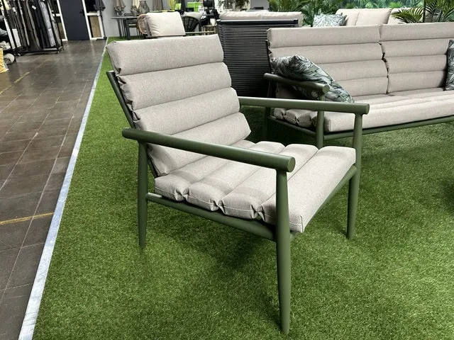 Gartensitzgruppe grün, Set 3 teiliges Loungeset grün